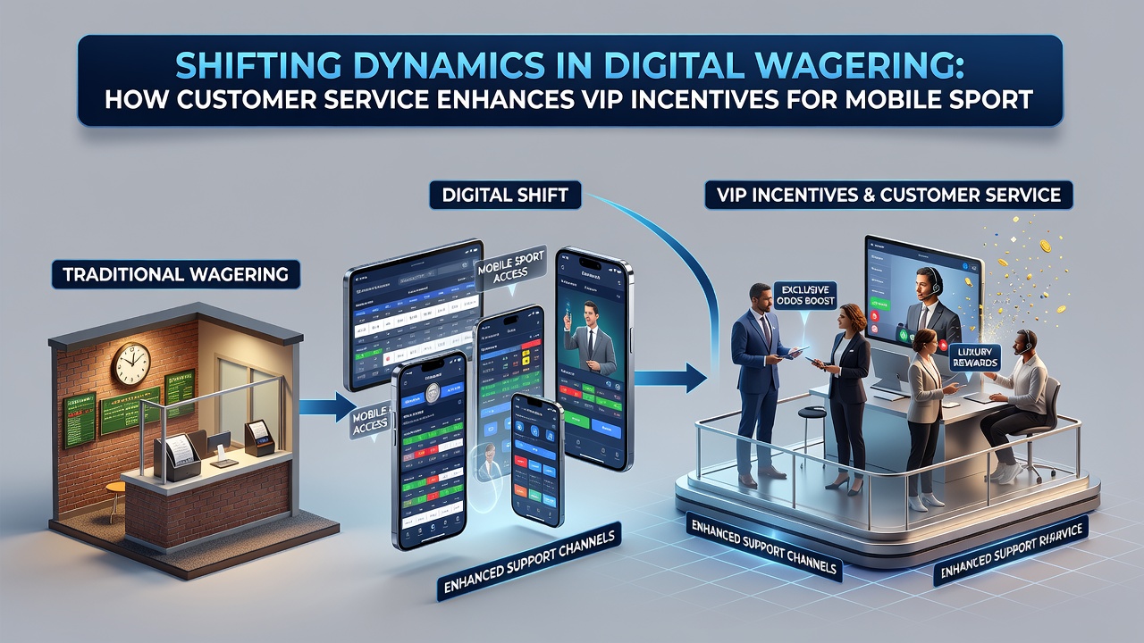 Illustration von VIP-Incentives und Echtzeit-Support auf mobilen Sport- und Casino-Plattformen